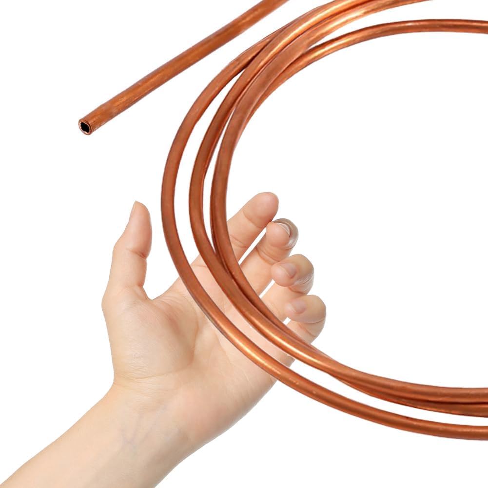 Flexibles Kupferrohr Für Kühlanlagen – 1/2" Außendurchmesser, 7,62 M Lang, Nahtlos, Weich Formbar