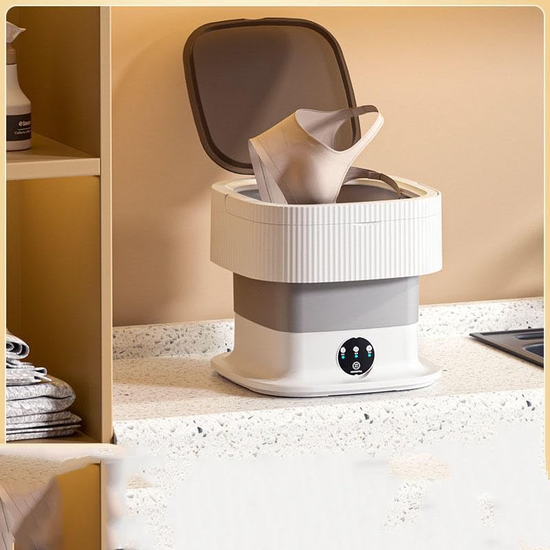 Miniatura 3 de Mini máquina de lavandería - Lavadora compacta plegable de 11L con secadora de centrifugado integrada