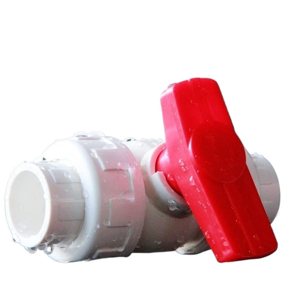 Vanne à boisseau sphérique en PVC blanc raccord double union 20-50 mm