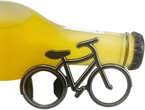 Miniatura 4 de Lanebudd - Abridor de botellas de bicicleta con forma de bicicleta, llavero de metal para abrebotellas de cerveza, 8 unidades