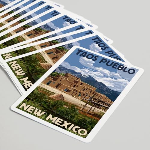 Lantern Press Taos Pueblo New Mexico Naipes Poker miniatura 5