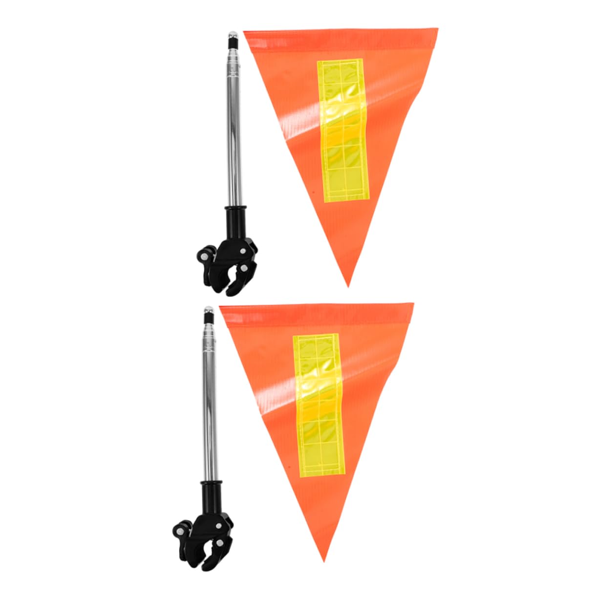 HANABASS 2piezas Bandera De Seguridad Reflectante para Carritos De Golf con Diseño Telescópico Ajustable para Sillas De Ruedas y Bicicletas Color Naranja