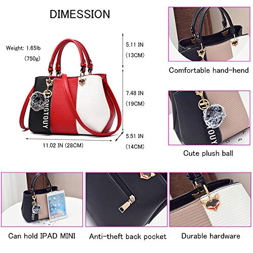 Bolso Satchel de Cuero sintético para Mujer 11x5.5x7.5 pulg miniatura 4