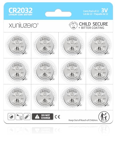 XUNIUZERO 40 Pack LR41 AG3 392 384 192 Battery 1.5V Button Coin Cell Batteries (2032-12PCS)