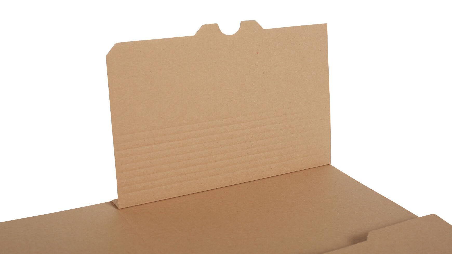100x Buchverpackung "Light" 260 x 170 x 60 mm A5 Selbstklebestreifen Braun Wickelverpackung Universalverpackung