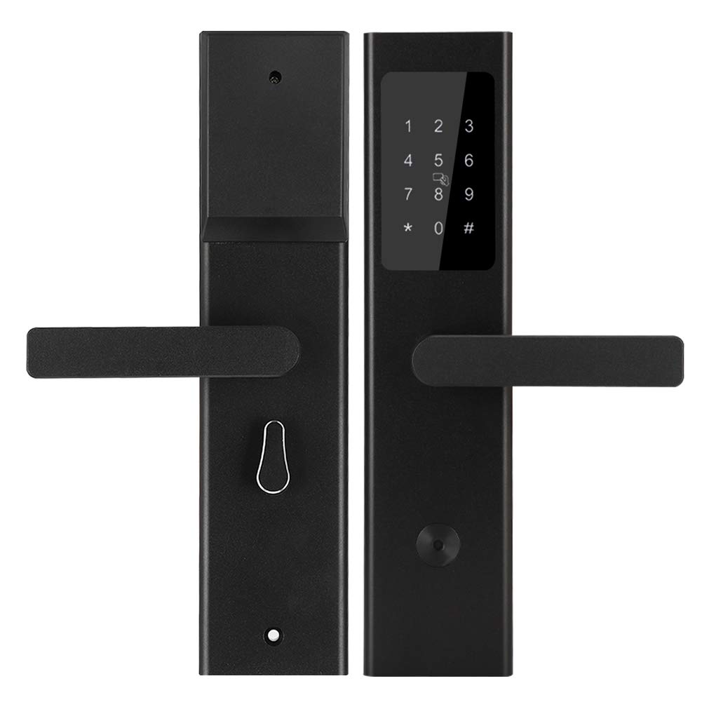 Ultracienka inteligentna blokada Bluetooth, bezpieczny dostęp do kart/hasła do domu, hotelu, mieszkania, czarny