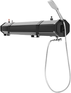 30L/7.9Gal Portable Pressurized Road Shower for Camping, Roof Rack Mount Outdoor Water Tank with Shower Head, for Overlanding, Surfing, Off-Road Truck, SUV & RV