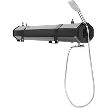 30L/8Gal Pressurized Water Tank for Camping Shower, Roof Rack Mount Portable Water Storage for SUV Truck Overlanding, Off Road Shower Kit with Spray Hose for Outdoor Hiking Emergency