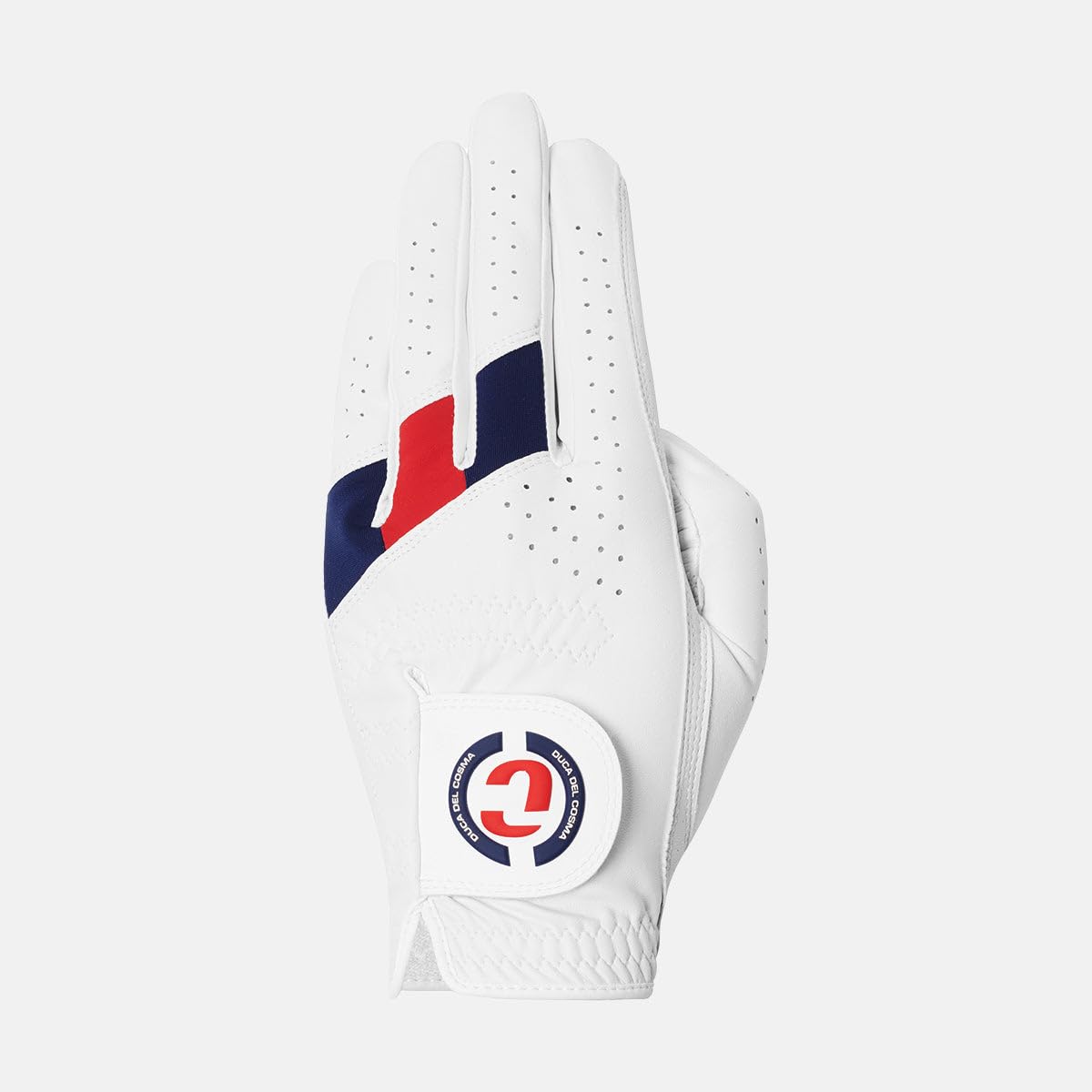 Duca del Cosma Men's Golf Glove Hybrid Pro - Left - White/Navy/Red