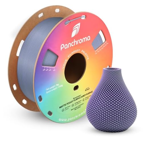 Polymaker Panchroma Dual Color Matte PLA Filament, Matte Foggy Purple (Grey-Purple) 1.75mm 3D Printing Filament, 3D Printer PLA Filament, Fit Most FDM 3D Printers, 1kg Spool (2.2lb)