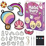 mtchavno 3D Art Kit, Magic Foam Texture Painting Kit, Zero-Pollution Digital Coloring Creative Crafts for Kids, DIY Painting Gifts for Children's Birthday Parties Ages 4, 5, 6, 7, 8, 9, 10
