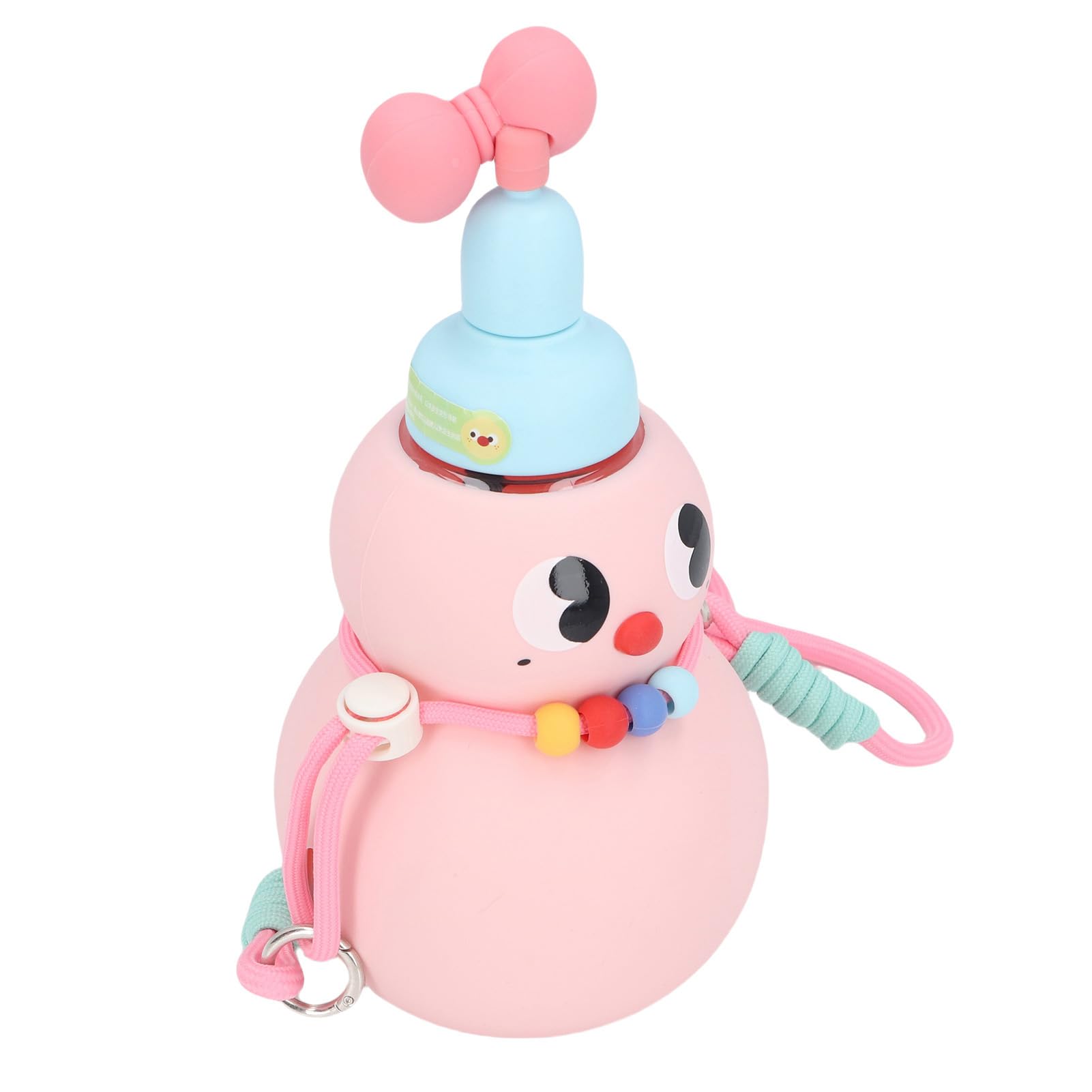 Bottiglia D'Acqua per Bambini con Cannuccia Bottiglia per Acqua per Bambini con Bottiglia a Forma di Zucca di Paglia e Bevande Carina con Cinghia da Trasporto per la Scuola Anti