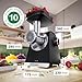 Bosch MultiPower Serie 6 Fleischwolf MFWS682B, Reibe-, Kebbe- und Wurst-Aufsatz, Entsafter, Gebäck-Aufsatz, Zitruspresse, Mühle, 3 Lochscheiben (3, 4,5 und 8 mm), Motorblockleistung 2.100 W, Schwarz