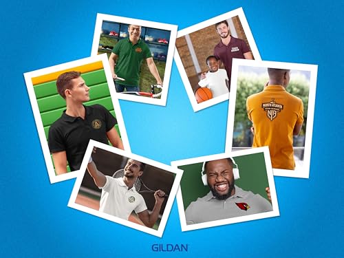 Gildan Custom Polo Shirts - Polo personalizado de manga corta para golf unisex adulto - Agrega tu imagen, texto o foto miniatura 6