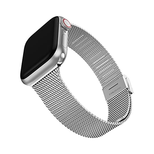 Supore Apple Watch Armband Kompatibelt med Apple Watch 41mm 45mm 38mm 40mm 42mm 44mm, Rostfritt stål ersättningsrem armband justerbart armband bälte, kompatibelt med iwatch Series 7 6 SE 5 4 3 2 1