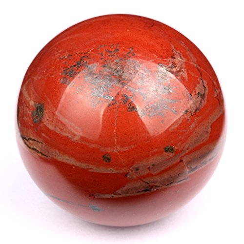 banshren Natural Carved 50mm Tumbled Red Jasper Sphere Ball Healing Crystal