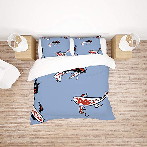 Housse de couette Queen Size toutes saisons en polyester imprimé