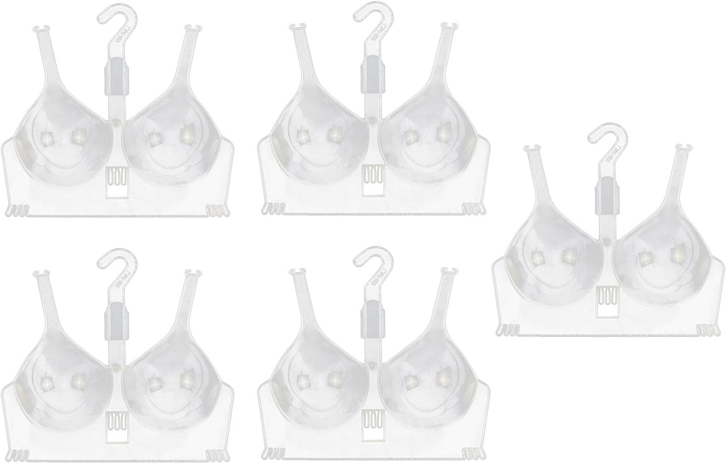 PETSOLA 5 Pieces Clear Bras Display Stand Multipurpose Bras Hangers for Shop
