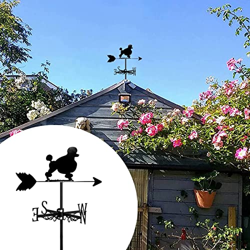 Girouette Jardin Métal Antirouille Chien Solution Déco Toit - 6