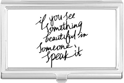 Something Beautiful in Someone Quote Business Card Holder Case Pocket Box Wallet