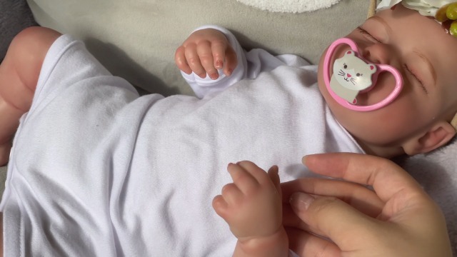 Poupée Reborn réaliste en silicone de 50 cm, faite à la main