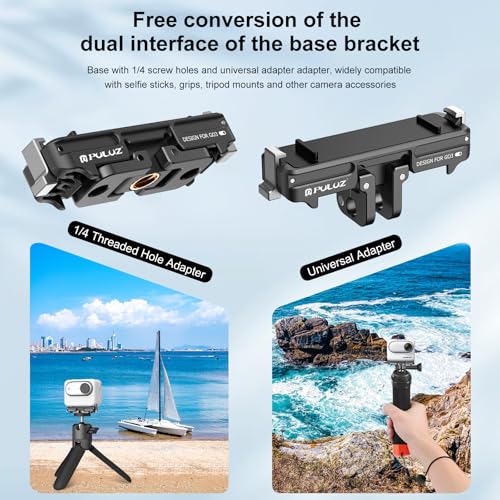 PULUZ Magnetic Quick Release Mount for Insta360 GO 3/3S, 1/4" & 2-Prong - image 4
