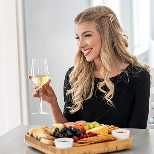 Aspen & Birch - Classic Wine Glasses Set Of 4 - Red Wine Glasses Or White Wine Glasses, Premium Crystal Stemware, Long Stem Wine Glasses Set, Clear, 15 Oz, Hand Blown Glass Crafted By Artisans #TOP3