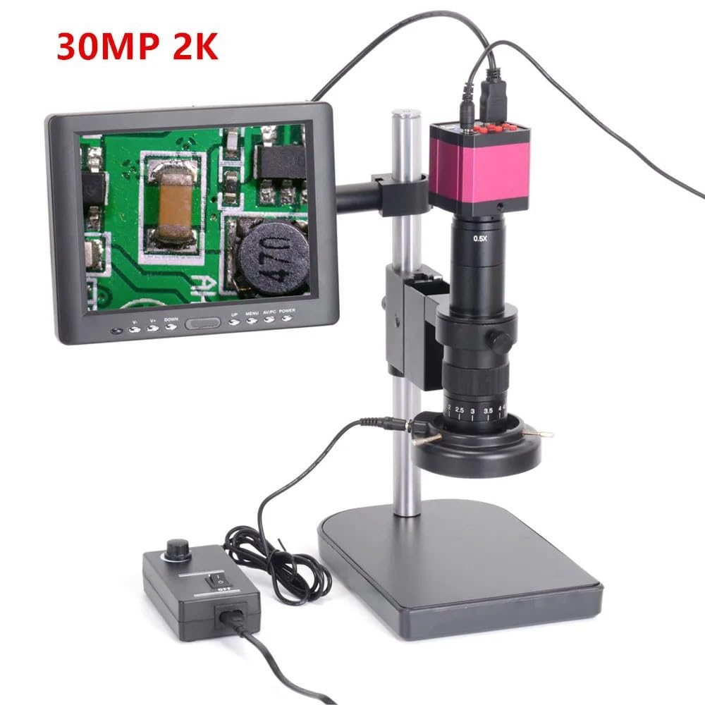 Microscope 30MP 1080P 60FPS HDMI USB Digital Industrial Video Microscope Camera 180X C-Mount Lens 8
