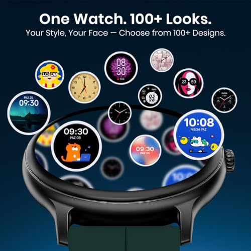 Image of GameSir Glavito Round Dial Smartwatch with 1.49 inch AMOLED Display, 100+ Sports Modes, IP67, Bluetooth Calling, Crown Control, Health Tracking, 100+ Watch Faces, Men & Women (Magnetic Dark Green)