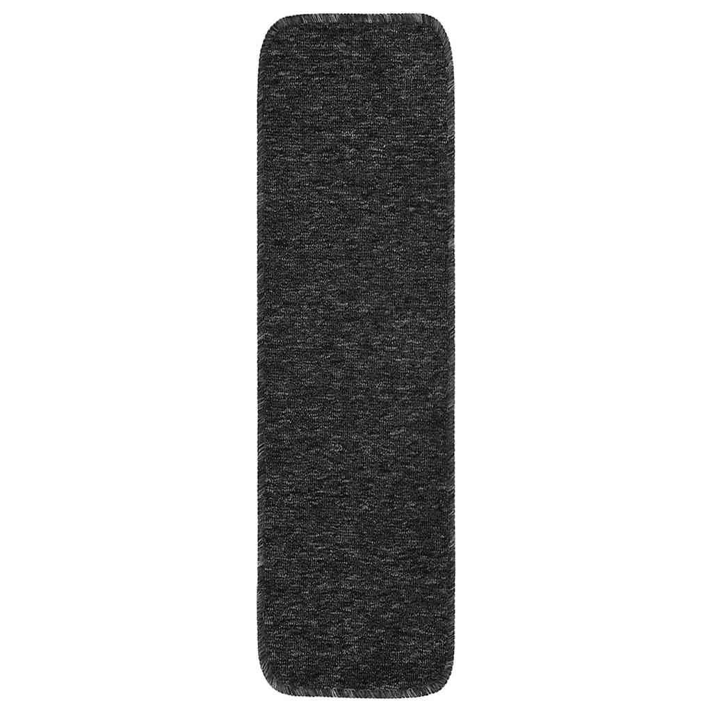 Tappetini per gradini, antiscivolo, 20 x 75 cm, 15 pezzi, antracite