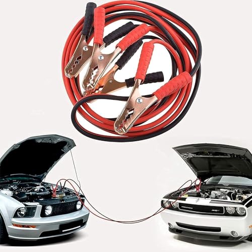 Image of 400A Heavy Duty Jumper Cable for Car Battery | Jump Start Dead Batteries of Cars, SUVs, Vans & Trucks | 7 ft Copper Cable with Strong Grip Copper Clamps | Comes with Storage Bag
