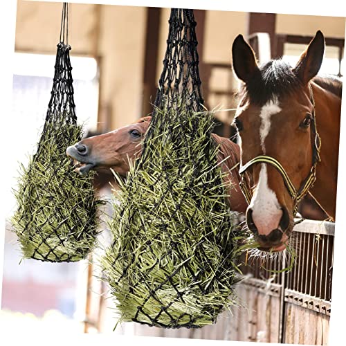 Yardwe 3 Pecas bolsa de palha de cavalo alimentador portátil comedouro para equinos bolsa de comida
