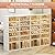 SYNCVIBE Foldable Shoe Rack Organize 6 Tier Plastic Shoe Shelf, 12 Pairs Collapsible Shoes Storage Bins, Large Folding Shoe Boxes for Closet with Doors, Stackable Storage Shoe Cabinet