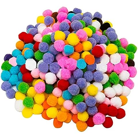 1000 Pieces 10mm Pom Poms Cheerleading Balls for Crafts Making,Hobby Supplies and DIY Creative Crafts Decorations,Assorted Mixed Color Soft Flutty Mini Pom Poms for Kids Art Cover