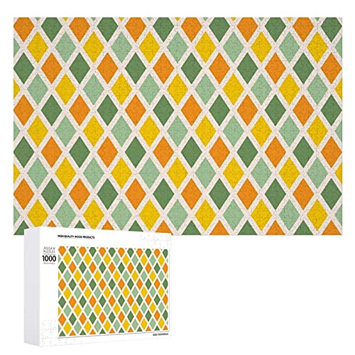Yolocal Geometrisches Dekor Muster 1000 Teile Puzzle für Erwachsene Puzzles für Erwachsene Teenager Intellektuelles pädagogisches Spiel schwierig und Herausforderung Puzzle für Kinder Cover