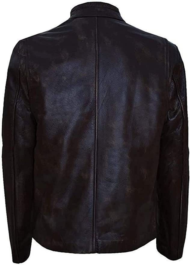 Men's Chicago PD Apparel Sergeant Hank Voight Jacket Distressed Brown Genuine Leather Jacket Motorcycle Biker Jacket3