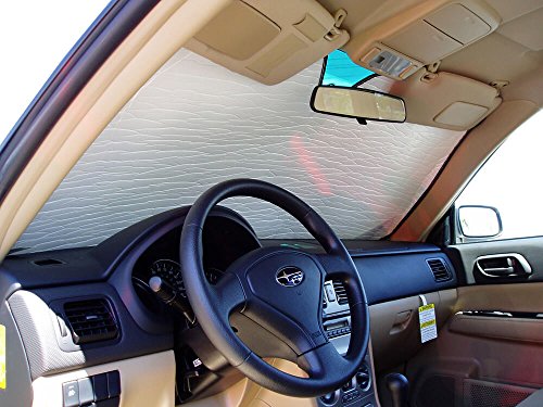 HeatShield, The Original Windshield Sun Shade, Custom-Fit for Subaru Forester Wagon 2003, 2004, 2005, 2006, 2007, 2008, Silver Series