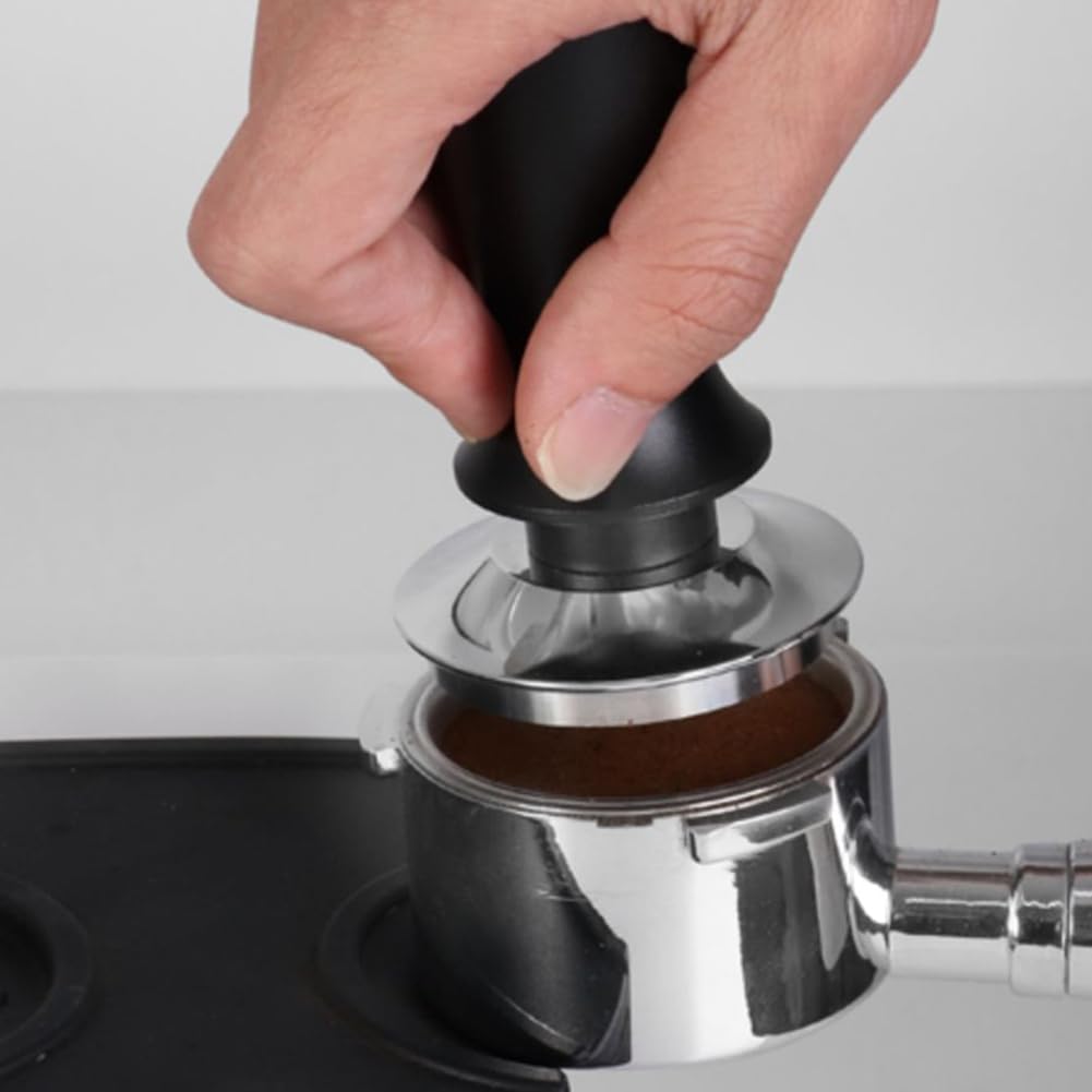 Tamper de Café de 58 Mm Profundidad Ajustable con Escala Espresso Springs Distribuidor de Café de Apisonamiento Calibrado