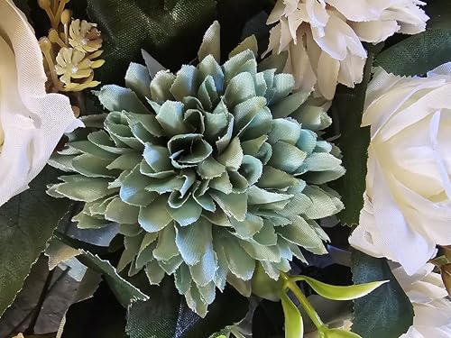 Flores artificiales iglesias bodas y altares centro beige DRW estilo barco 5