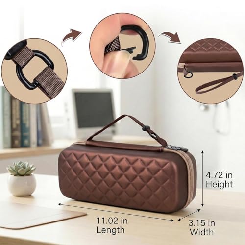 Image of Stethoscope Case Compatible with 3M Littmann Classic III /Lightweight II S.E /MDF Acoustica Deluxe Stethoscopes, Mesh Pocket for Blood Pressure Cuff & Other Doctor & Nurse Accessories-Brown(Case Only)