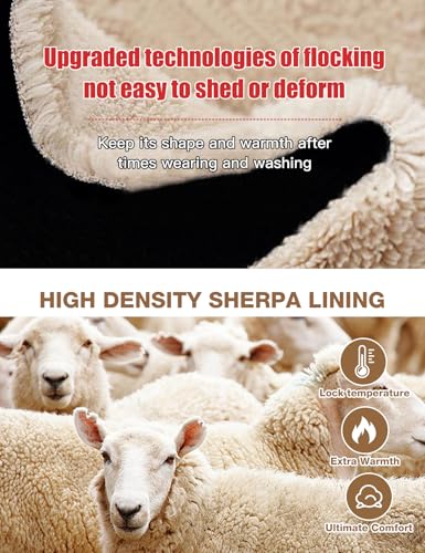 Flygo Men's Casual Fleece Sherpa Lined Hoodie Winter Warm Pullover Hooded Sweatshirt3