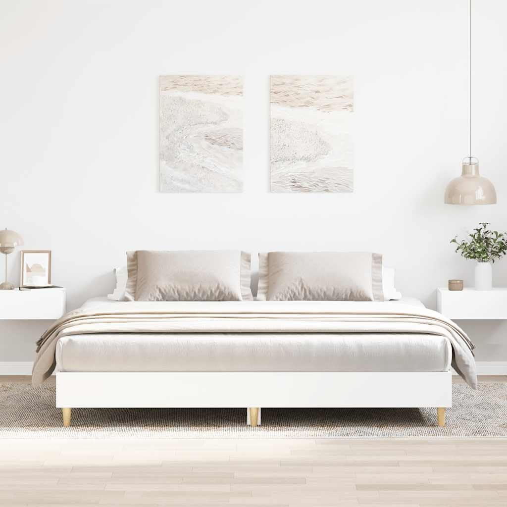 Giroletto basso in legno multistrato bianco per bambini 160x200cm | Giroletto senza Materasso Bianco 160x200cm in Legno Multistrato con Doghe Incluse Letto Basso per Bambini Cameretta