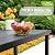 PHI VILLA 5 Piece Patio Bar Set, Black Wood Grain Metal Bar Table & 4 Wicker High Bar Stools, Bar Height Outdoor Dining Set for Porch, Yard, Deck, Poolside