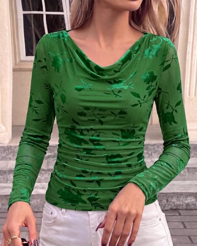 Floral Mesh Boho Top - image 6