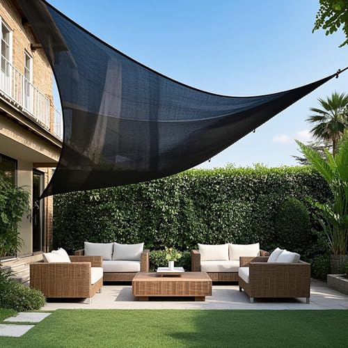 Image of winemana 50% Black Shade Cloth, 3.3 x 10 FT Garden Mesh Tarp for Plants Heat Protection with Grommets, Sunshade Plant Cover for Greenhouse, Barns Kennel, Outdoor Netting Screens for Patio & Porch