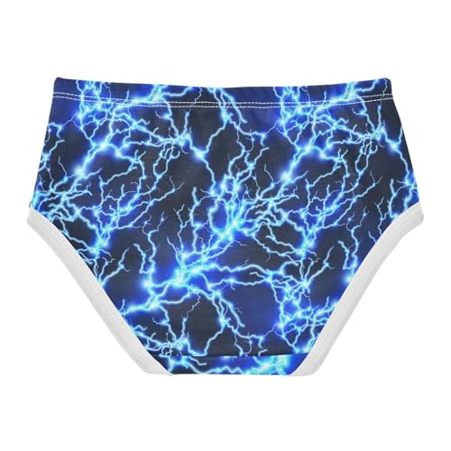 Little Girls' Soft Cotton Underwear Kids Breathable Comfort Blue Lightning Panties Briefs Toddler2