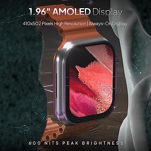 Image of Fire-Boltt Gladiator + 1.96 AMOLED Display Luxury Smartwatch, Rotating Crown, 115+ Sports Modes & Bluetooth Calling, AI Voice Assistant, Gaming