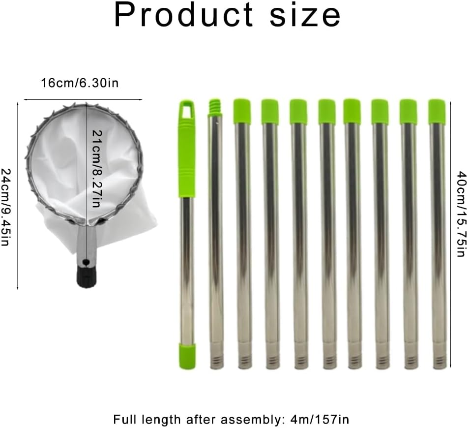 Long Reach Fruit Harvester with Bag Metal Fruit Pickers with Telescopic Handle