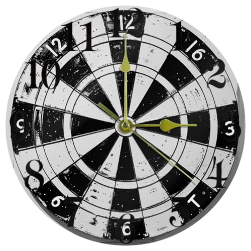 Horloge murale noire en quartz silencieuse style grunge de salon - 2