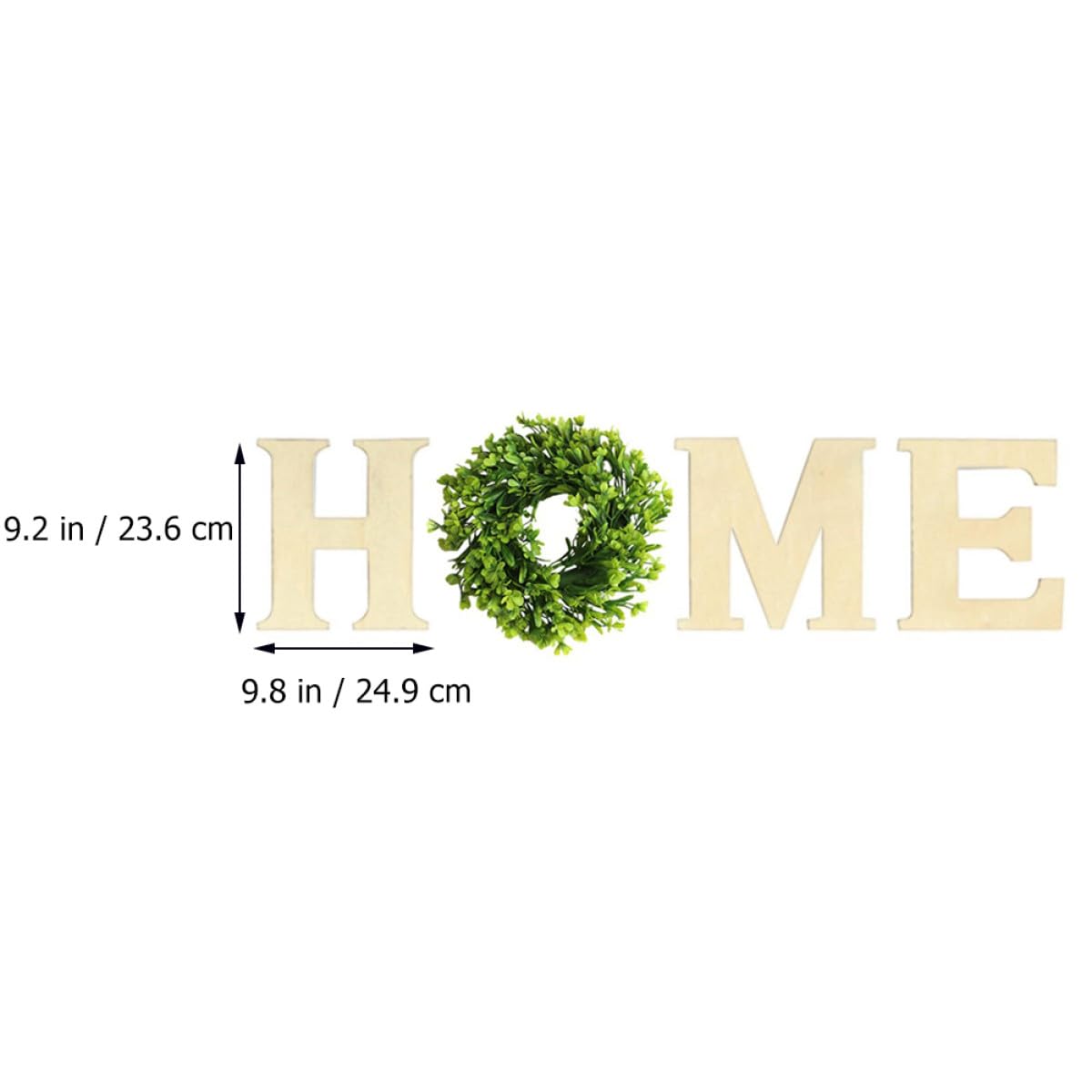FRCOLOR Hängende Holzdekoration Home Buchstaben in Beige aus Holz und Kunststoff für Kreative Wohnraumgestaltung im Home Office und Garten
